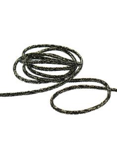 Cordoncino lurex 5 mm - Nero e oro