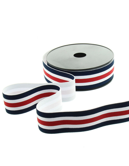 Elastico fantasia tricolore 40 mm