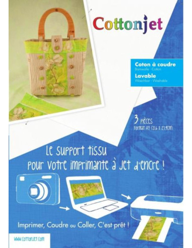 3 fogli Cottonjet da cucire cotone