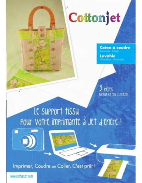 3 fogli Cottonjet da cucire cotone