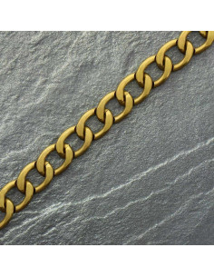 Catena piatta in alluminio 20 mm - Oro scuro