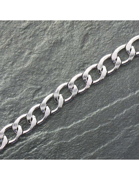 Catena piatta in alluminio 20 mm - Argento