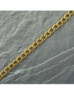 Catena piatta in alluminio 10 mm - Oro scuro