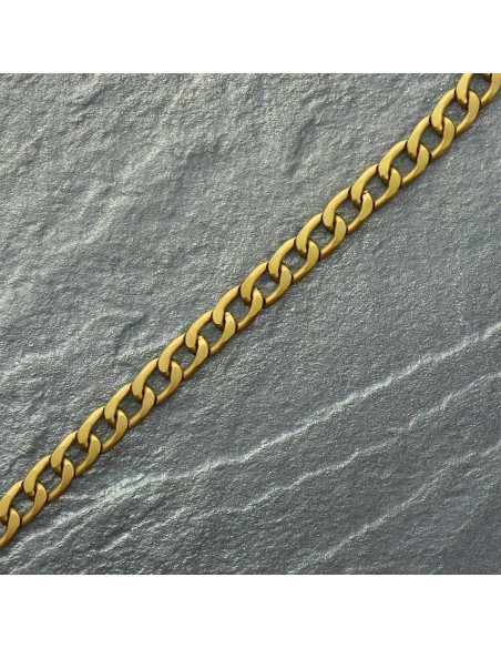 Catena piatta in alluminio 10 mm - Oro scuro