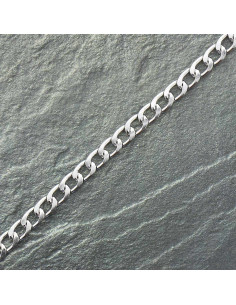 Catena piatta in alluminio 10 mm - Argento