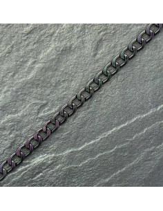 Catena piatta in alluminio 10 mm - Nero