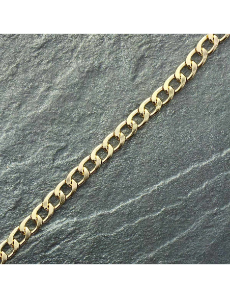 Catena piatta in alluminio 10 mm - Oro brillante