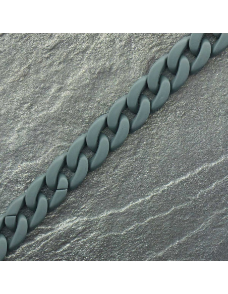 Catena piatta in acrilico 20 mm - Blu grigio