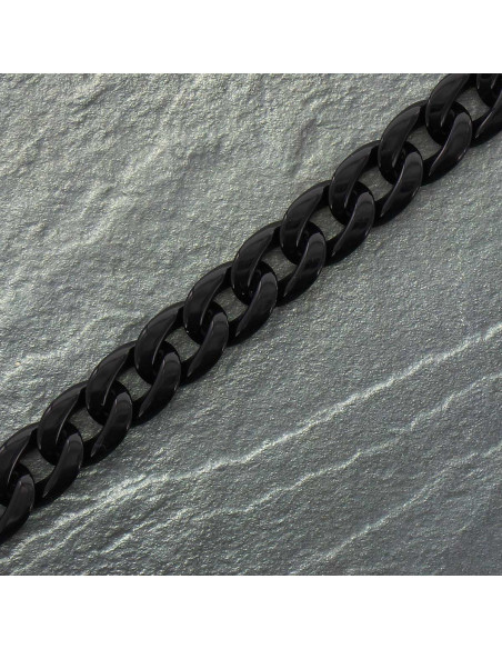 Catena piatta in acrilico 20 mm - Nero
