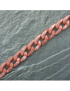 Catena piatta in acrilico 20 mm - Tartaruga rosa