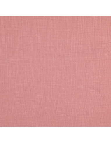 Tessuto doppia garza di cotone Vintage - Rosa antico