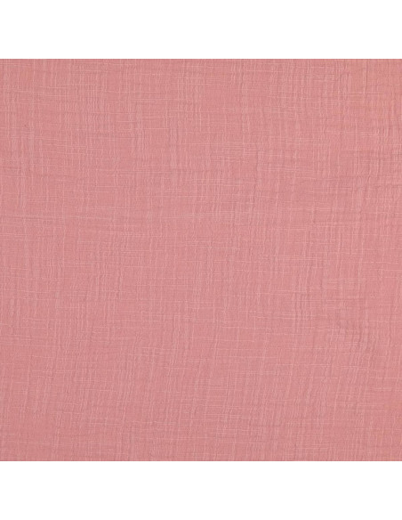 Tessuto doppia garza di cotone Vintage - Rosa antico