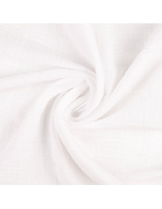 Tessuto doppia garza di cotone Vintage - Bianco
