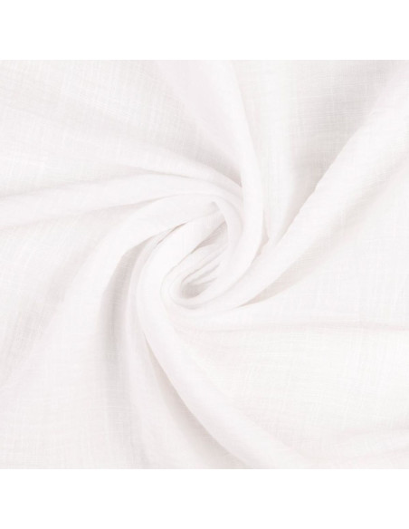 Tessuto doppia garza di cotone Vintage - Bianco