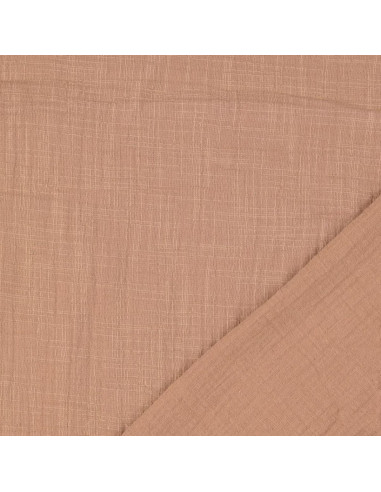 Tessuto doppia garza di cotone Vintage - Beige