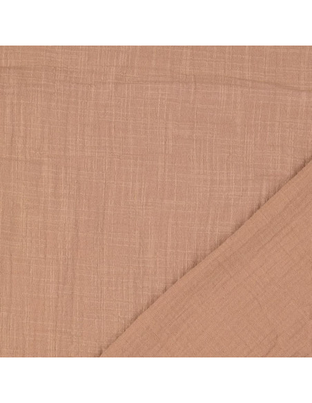 Tessuto doppia garza di cotone Vintage - Beige