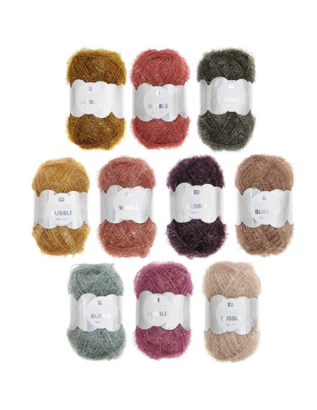 Set di 10 gomitoli di filo per uncinetto Creative Bubble - Earthy