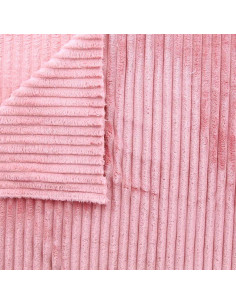 Tessuto minky a coste larghe - Rosa antico 2