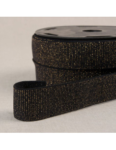 Boxer elastico con paillettes - Nero e oro