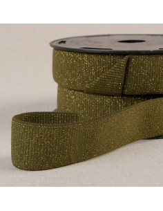 Boxer elastico con paillettes - Kaki e oro