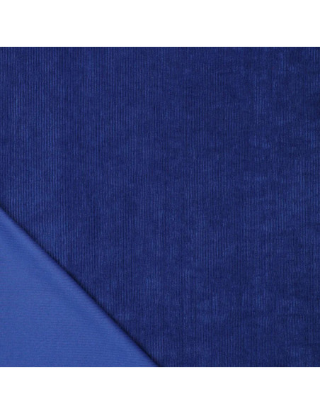 Tessuto a coste - Blu reale