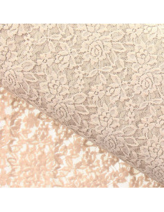 Tessuto pizzo elasticizzato Glamour - Nude