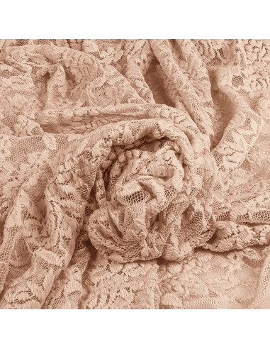 Tessuto pizzo elasticizzato Glamour - Nude