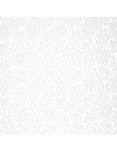 Tessuto guipure elasticizzato Bloom - Bianco 2