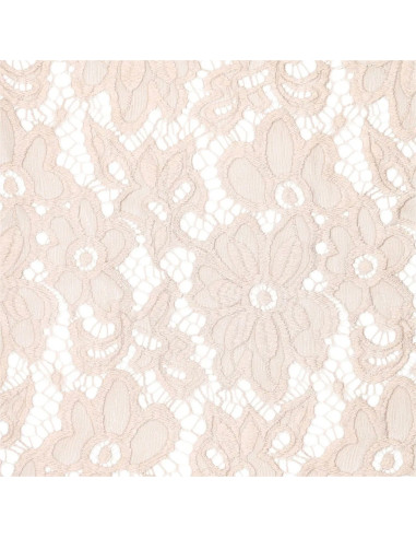Tessuto guipure elasticizzato Bloom - Beige