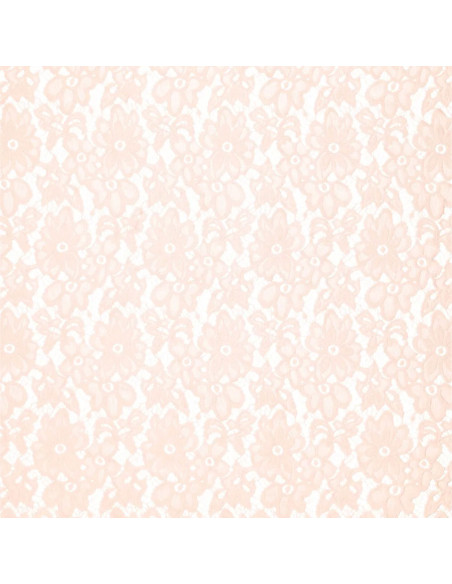 Tessuto guipure elasticizzato Bloom - Rosa chiaro