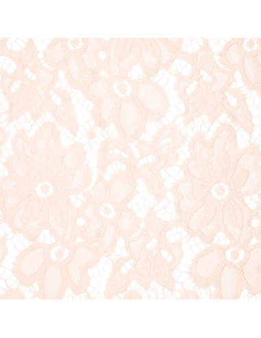 Tessuto guipure elasticizzato Bloom - Rosa chiaro