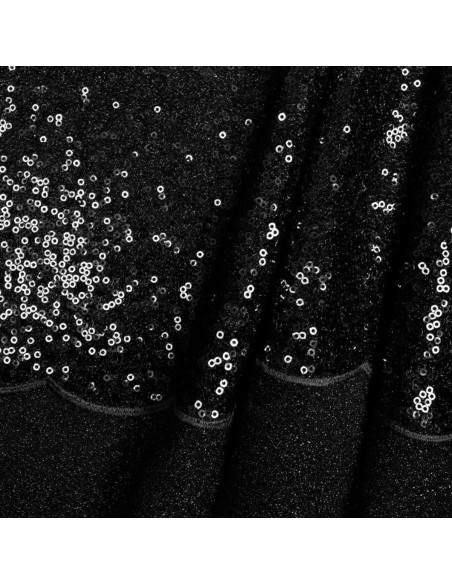 Tessuto paillettes - Nero
