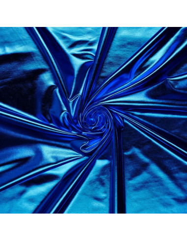 Tessuto lamé elasticizzato - Blu
