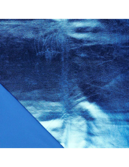 Tessuto lamé elasticizzato - Blu