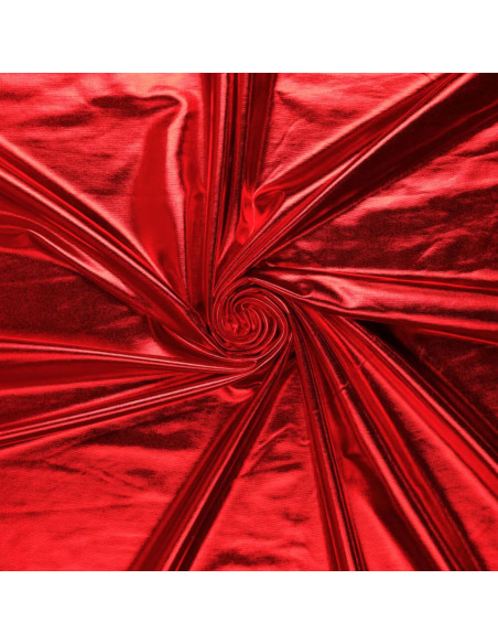 Tessuto lamé elasticizzato - Rosso
