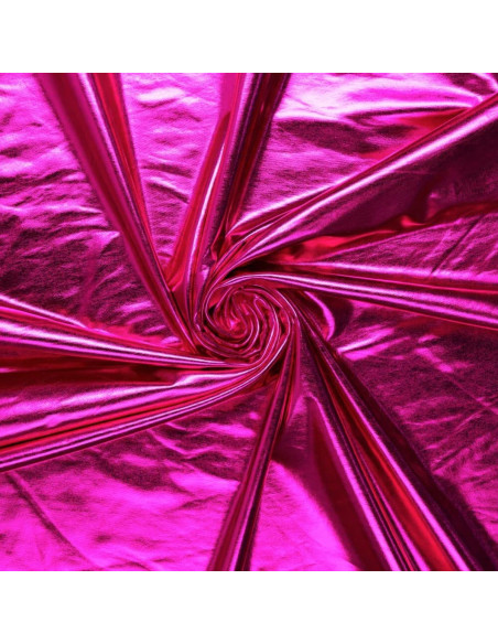 Tessuto lamé elasticizzato - Fucsia
