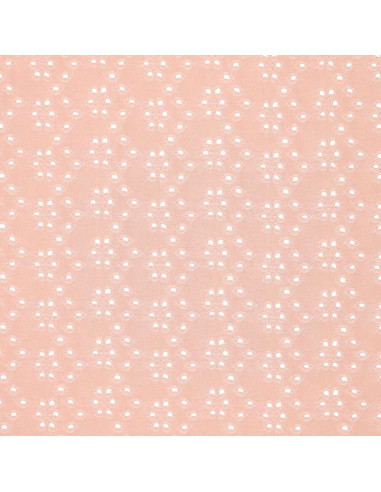 Tessuto ricamato inglese elasticizzato - Rosa antico