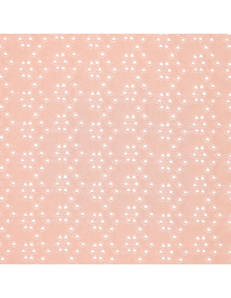 Tessuto ricamato inglese elasticizzato - Rosa antico