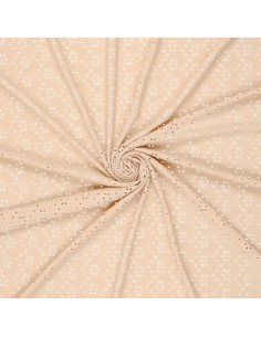 Tessuto ricamato inglese elasticizzato - Beige chiaro
