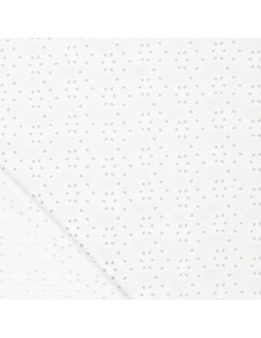 Tessuto ricamato inglese elasticizzato - Bianco