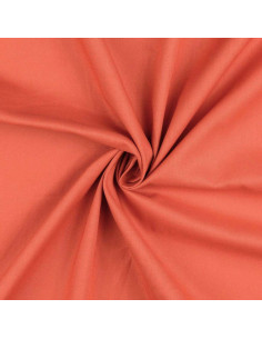 Tessuto cotone cretonne tinta unita - Arancione carota