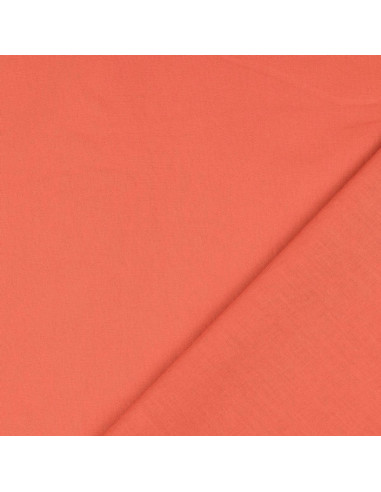 Tessuto cotone cretonne tinta unita - Arancione carota