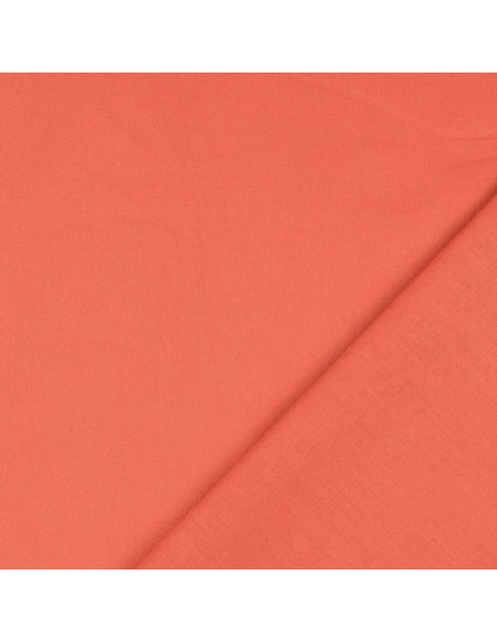 Tessuto cotone cretonne tinta unita - Arancione carota