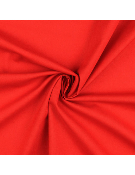 Tessuto cotone cretonne unito - Rosso