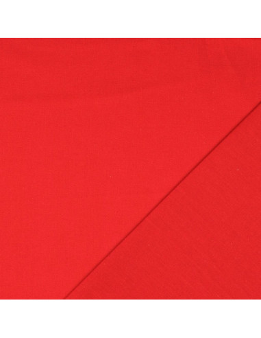 Tessuto cotone cretonne unito - Rosso papavero