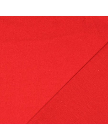 Tessuto cotone cretonne unito - Rosso papavero