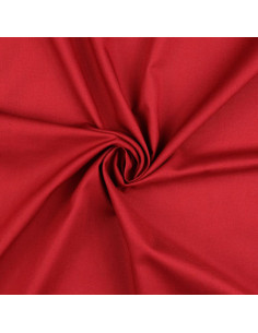 Tessuto cotone cretonne unito - Rosso scuro