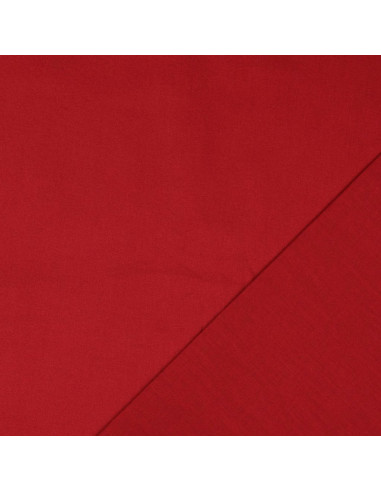 Tessuto cotone cretonne unito - Rosso scuro