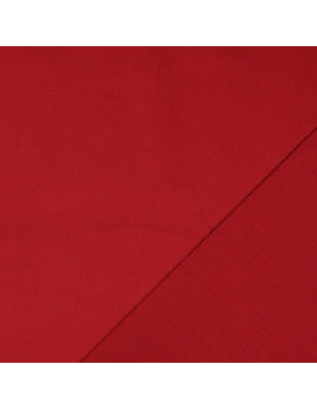 Tessuto cotone cretonne unito - Rosso scuro