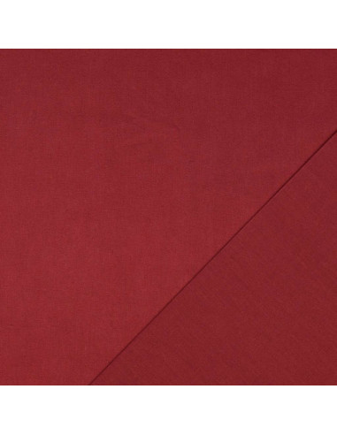 Tessuto cotone cretonne tinta unita - Bordeaux